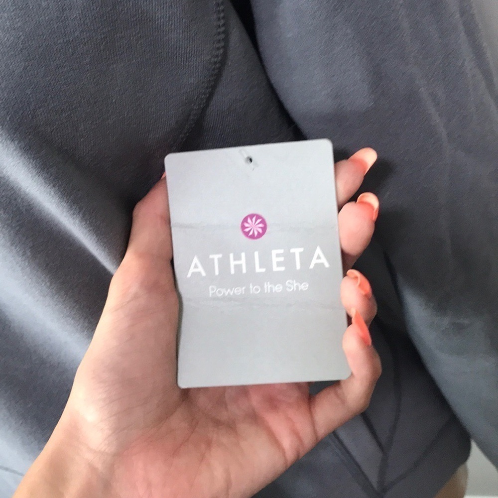 Athleta Hurdle Wrap Necegy Gray Hoodie Sweatshirt - Picture 6 of 9